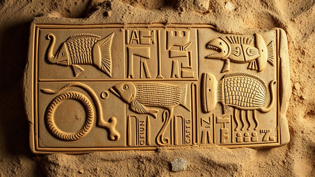 ancient sea creature depictions