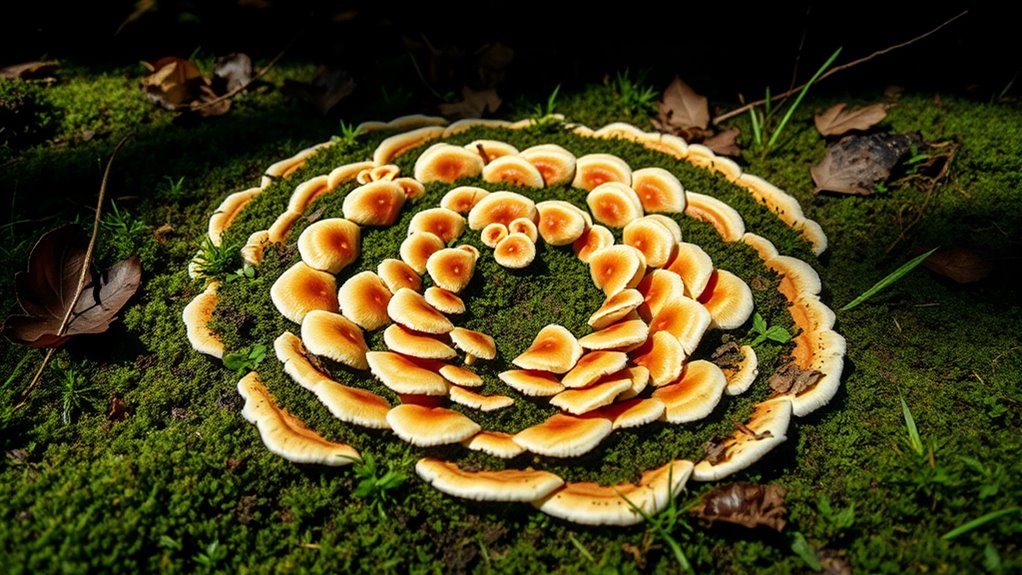 fungi growth circular pattern
