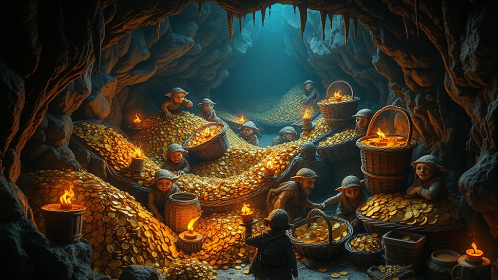 goblin treasure hoards symbolize wealth