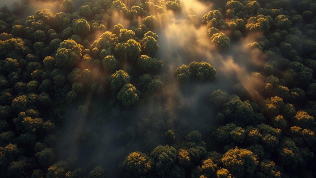 hidden structures beneath dense forests
