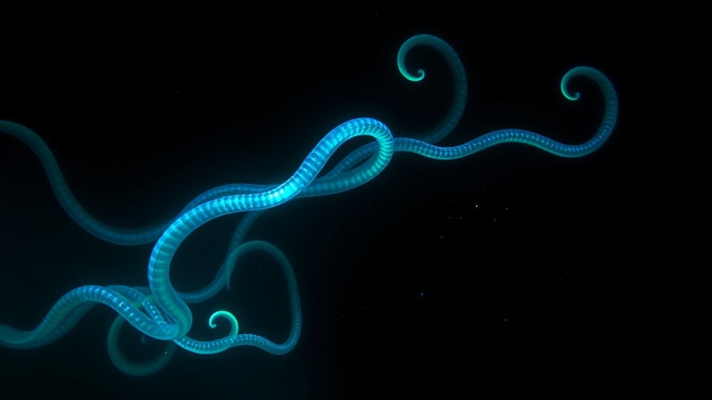 marine creatures produce glowing light