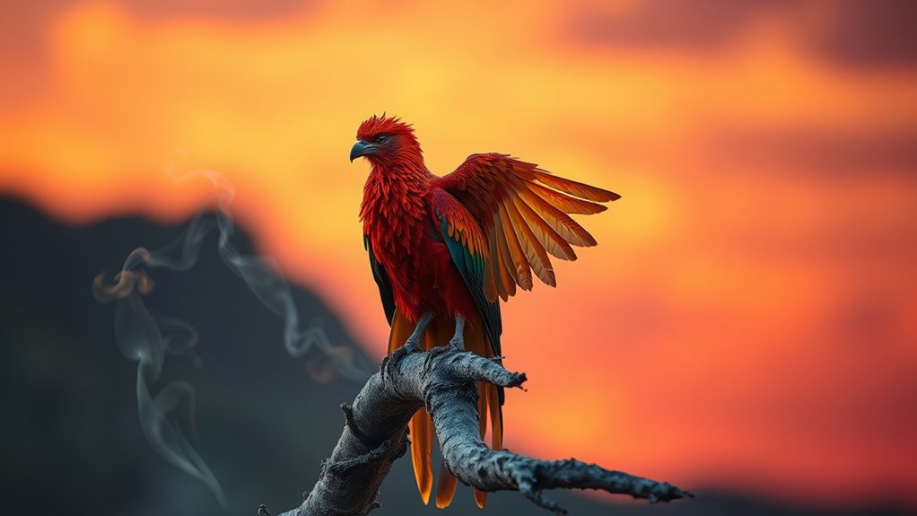 mythic phoenix bird life