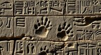 paw prints on artifact