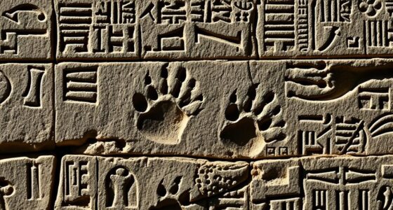paw prints on artifact