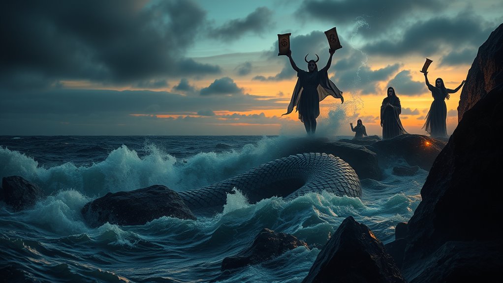 sea monsters symbolize chaos