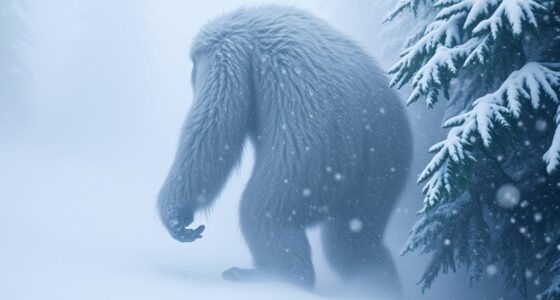yeti conceals paths with snow