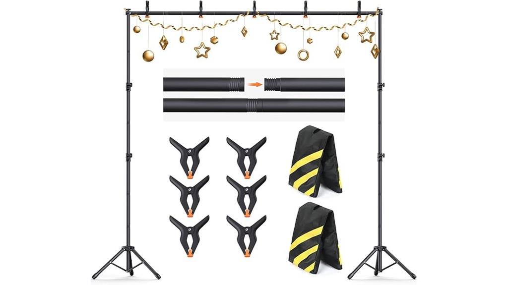 10x8ft backdrop with sandbags