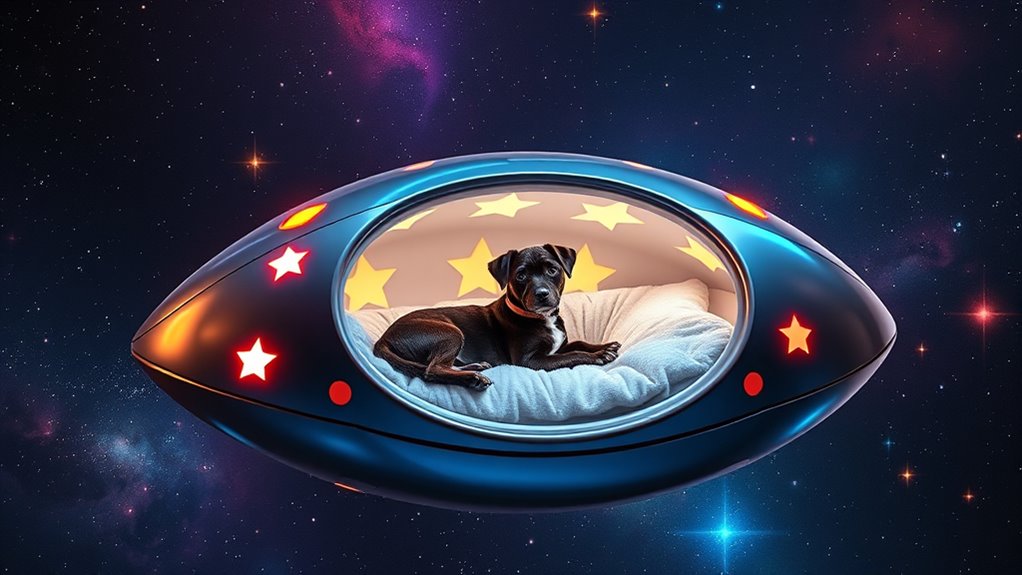alien spaceship pet beds