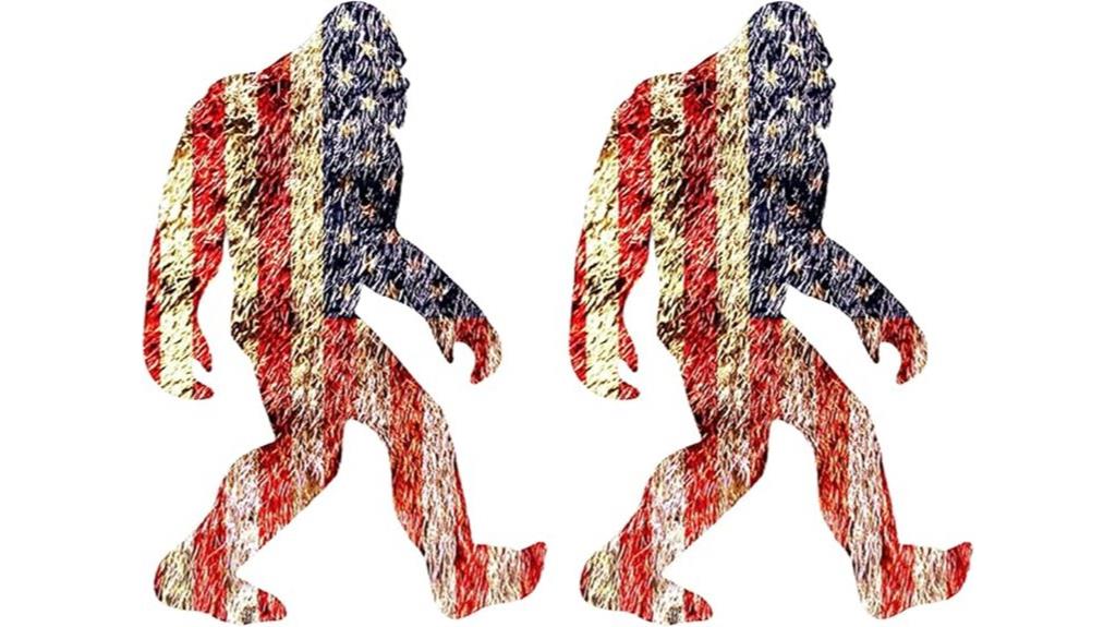 bigfoot american flag sticker