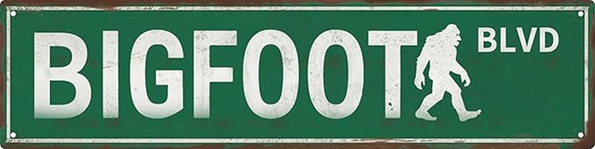 bigfoot boulevard metal sign