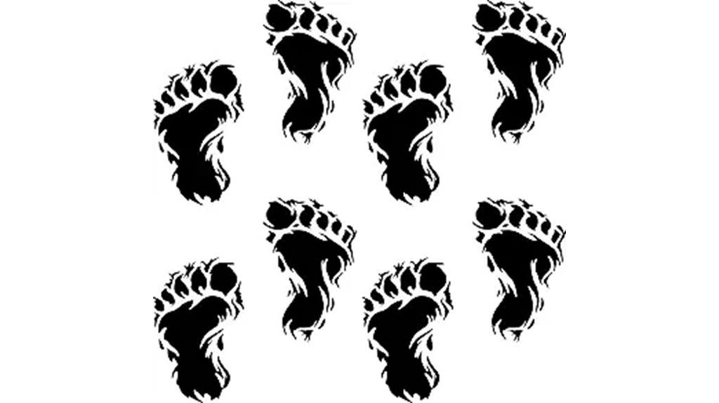bigfoot footprints sticker pack