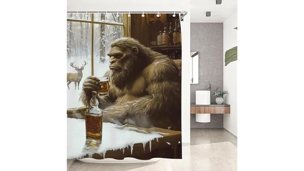bigfoot shower curtain 72x72