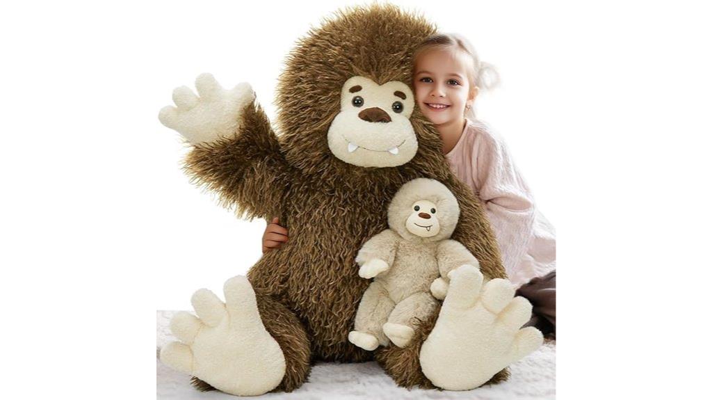 bigfoot stuffed animal duo