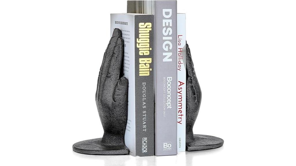 black cast iron bookends