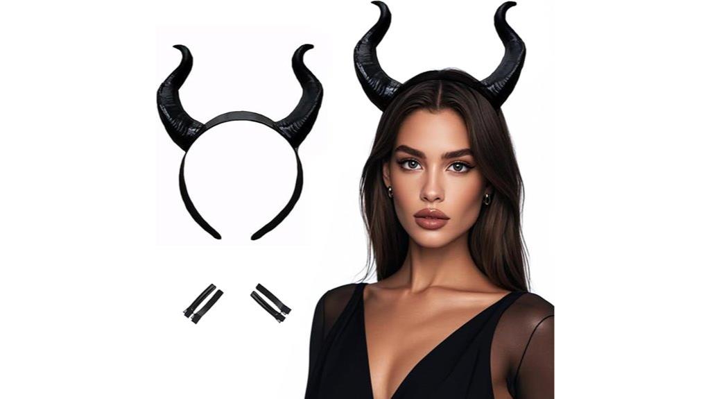black devil horn headband
