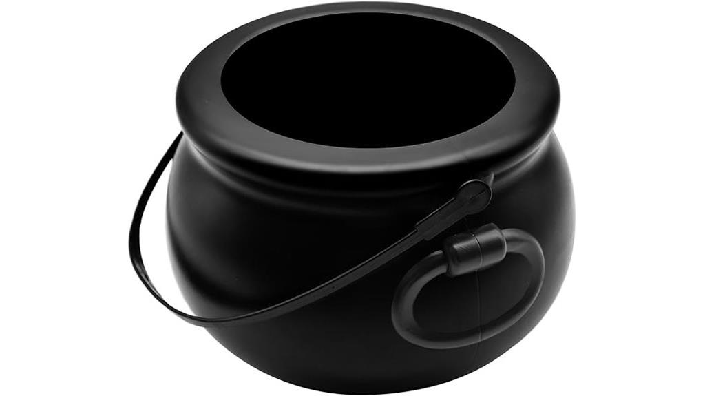 black plastic cauldron bowl