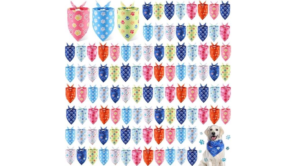 bulk dog paw bandanas