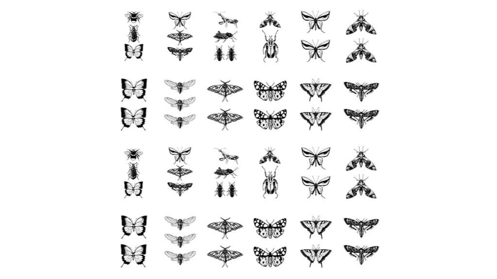butterfly tattoo sticker set