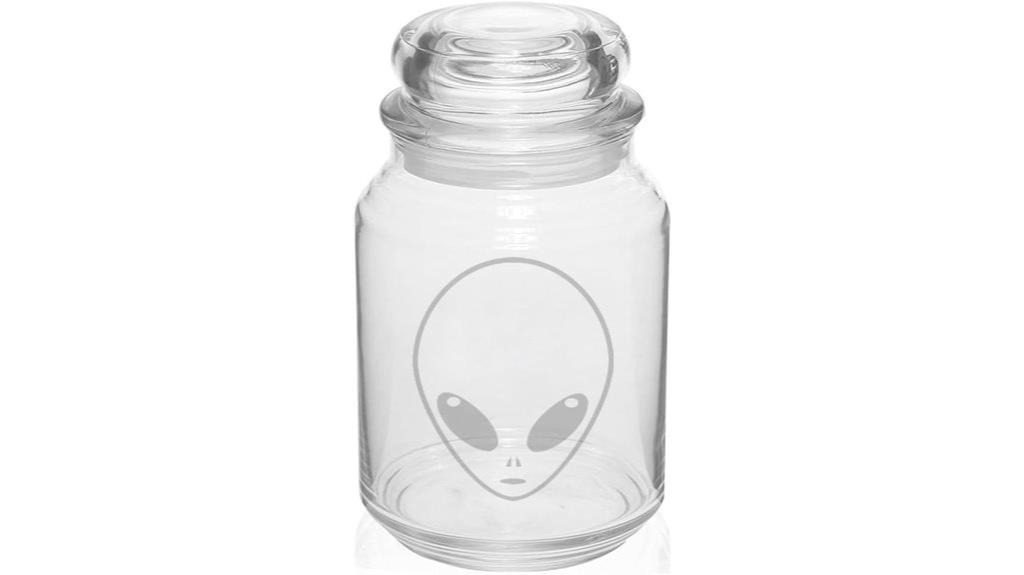 candy jar with alien head