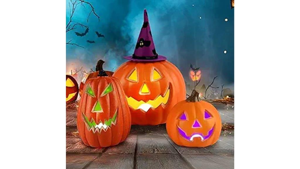 color changing pumpkin decor
