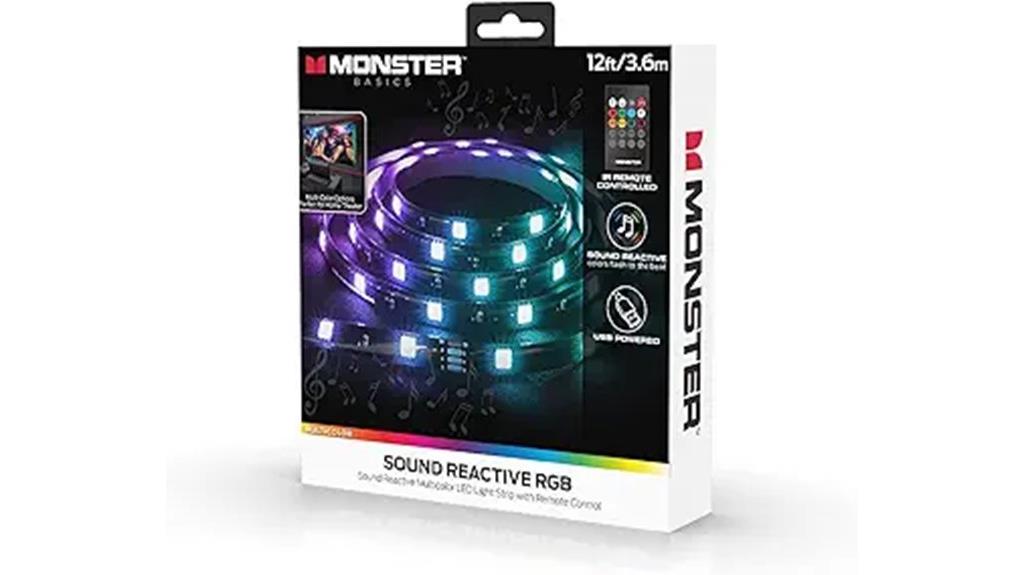 colorful 12ft led strip