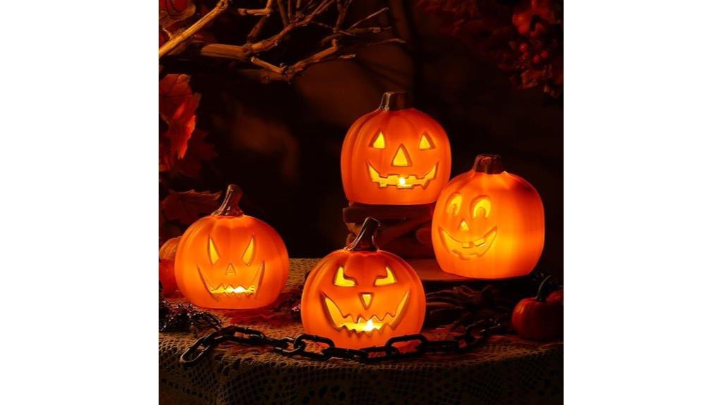 colorful halloween pumpkin set