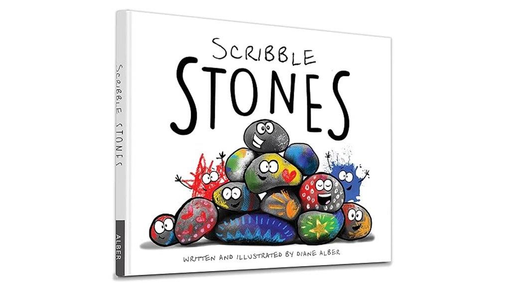 colorful textured painted stones