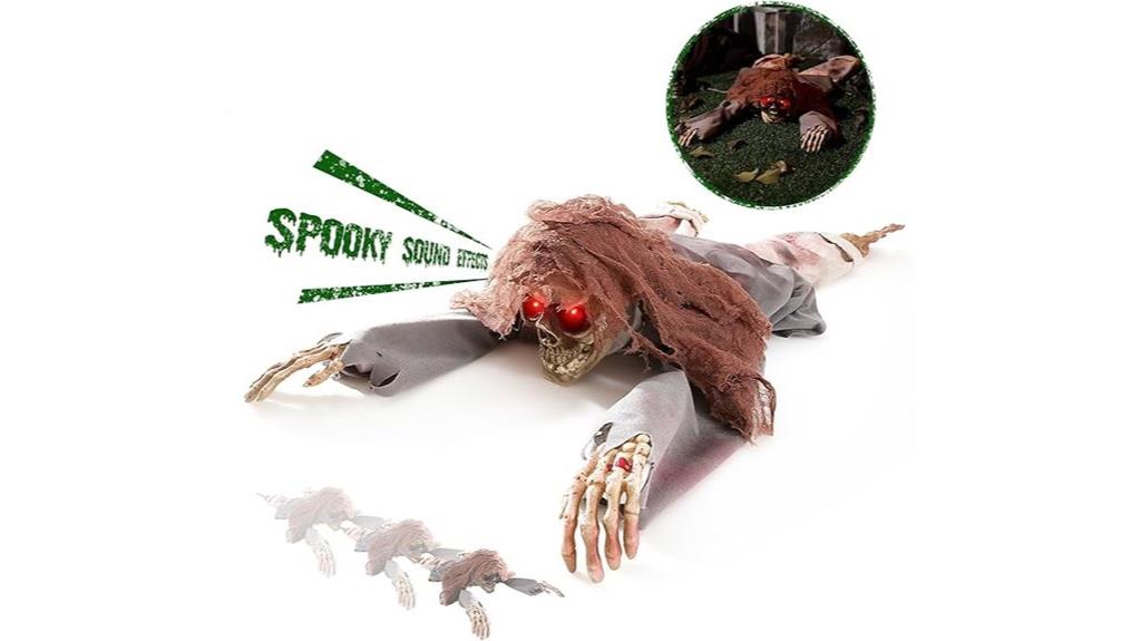 crawling zombie animatronic with sound