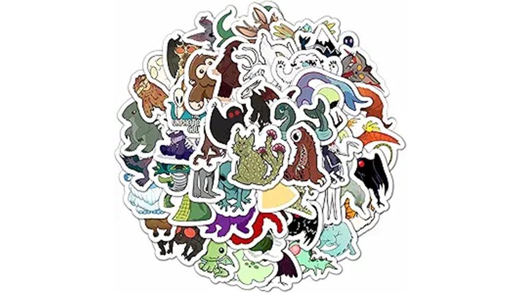 cryptid and ufo sticker set
