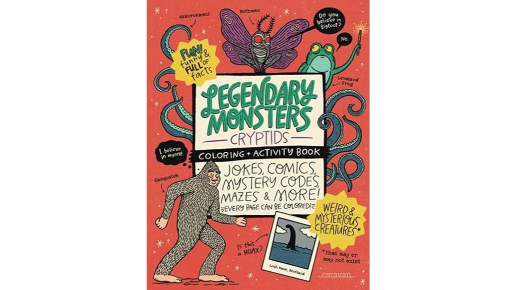 cryptids monster coloring book