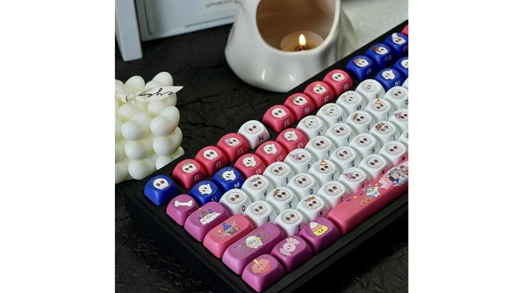 cute ghost keycaps set