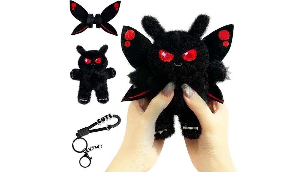 cute moth plush keychain