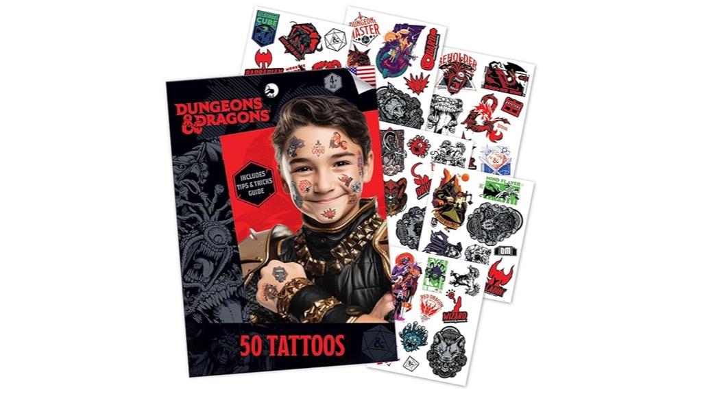 d d tattoos 50 sheets