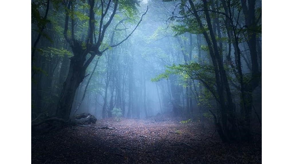 dark foggy forest backdrop