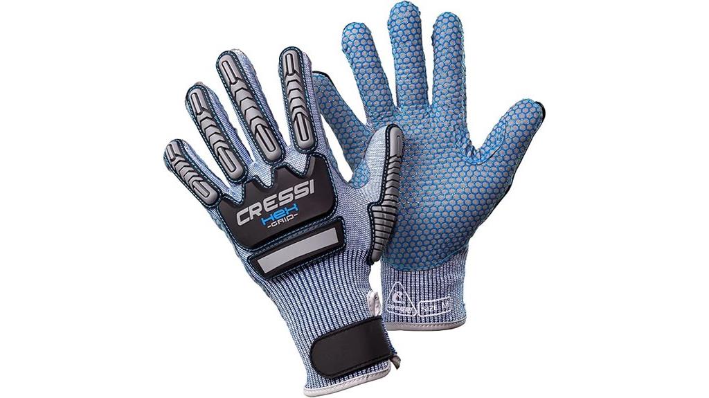 durable cressi diving gloves