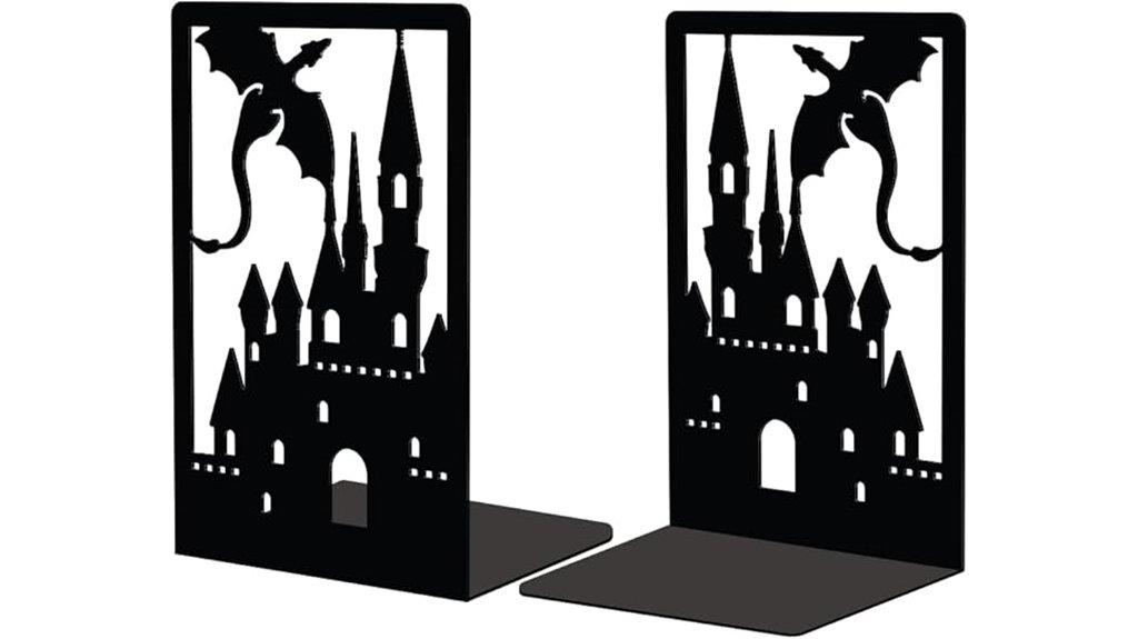elegant blue metal bookends
