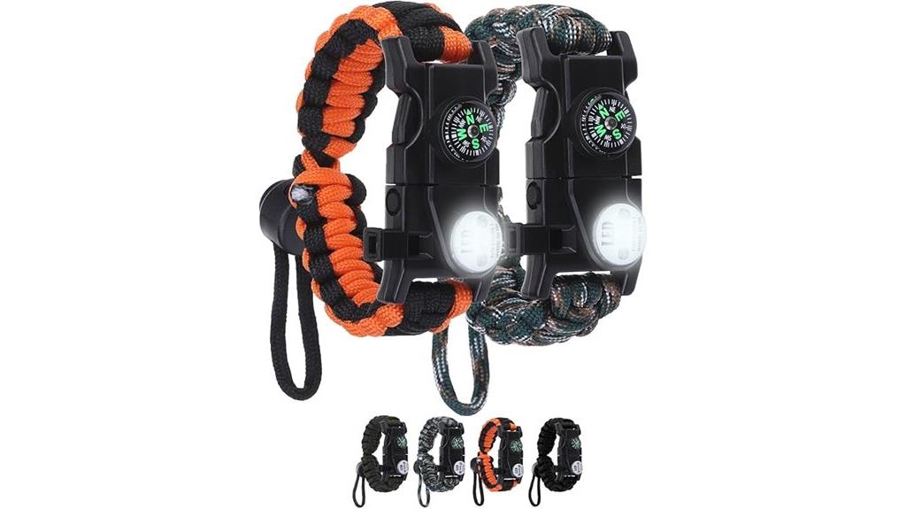 emergency survival bracelet set