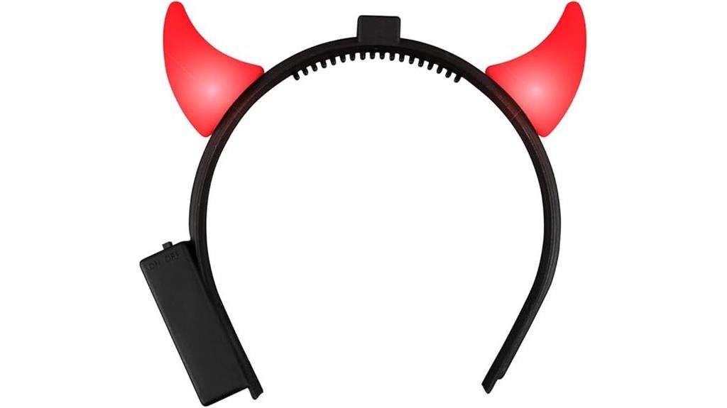 flashing red devil headband