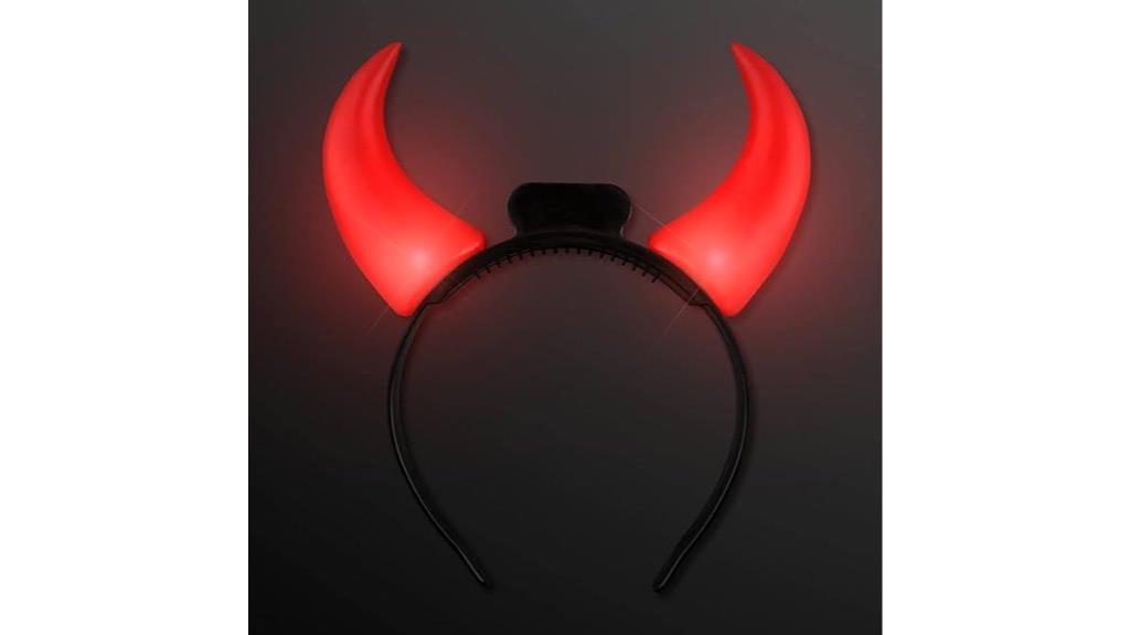 flashing red devil horns