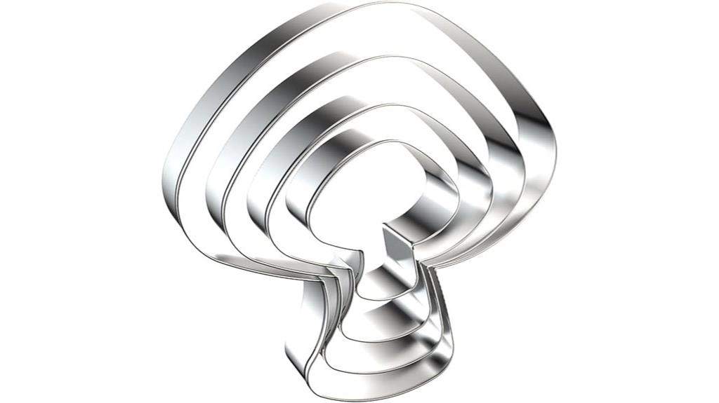 four piece mushroom cookie cutters