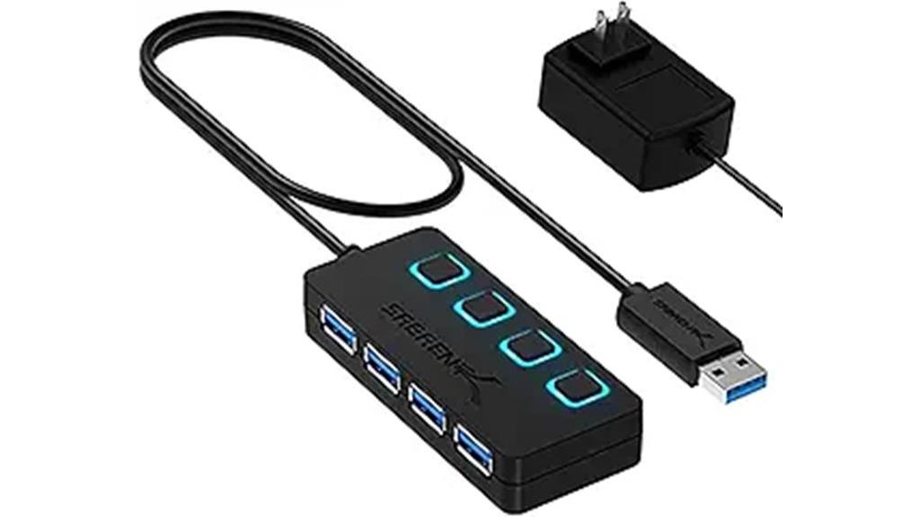 four port usb hub