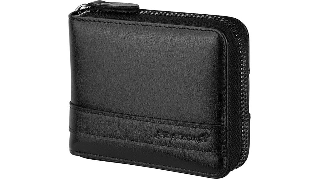 genuine leather bifold wallet