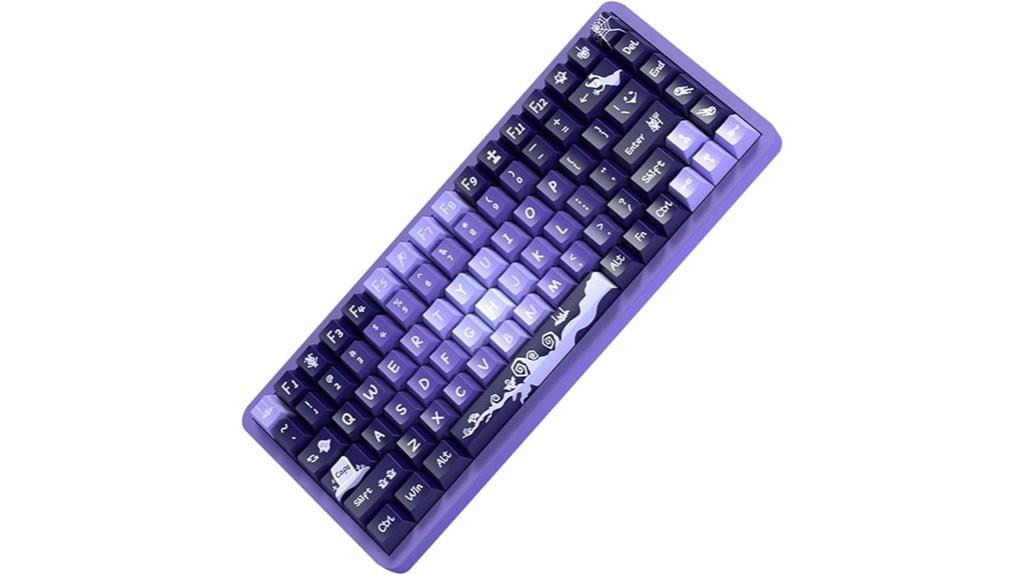 ghost themed mechanical keycaps