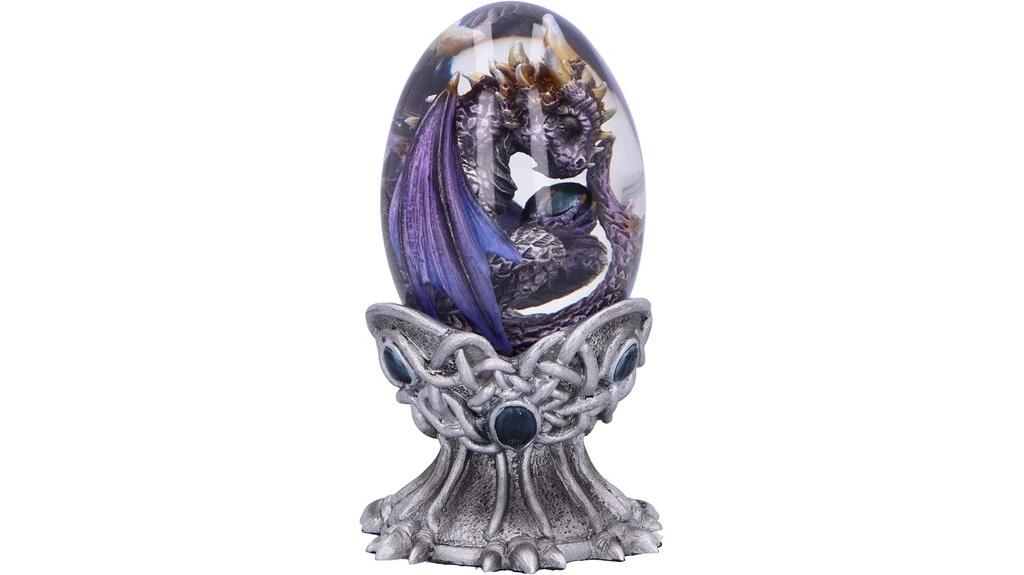 glass dragon egg figurine