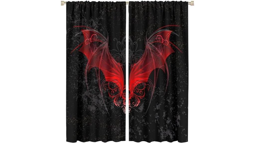 gothic bat curtain design