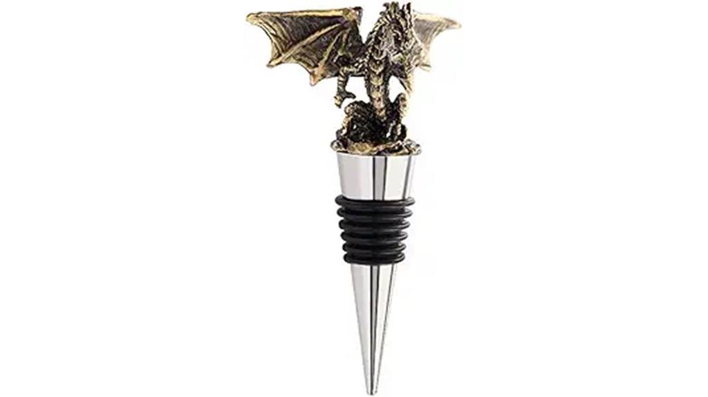 gothic dragon wine stopper