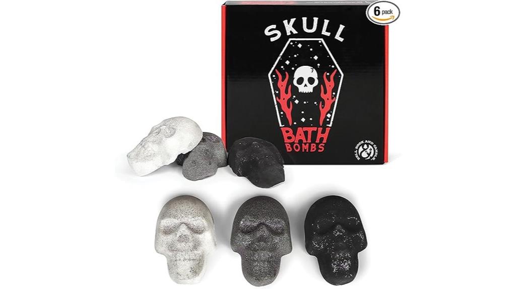 gothic skull bath bombs