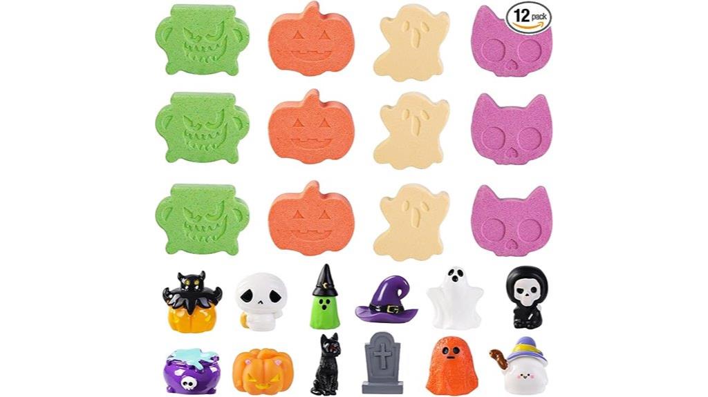 halloween bath bombs with toys