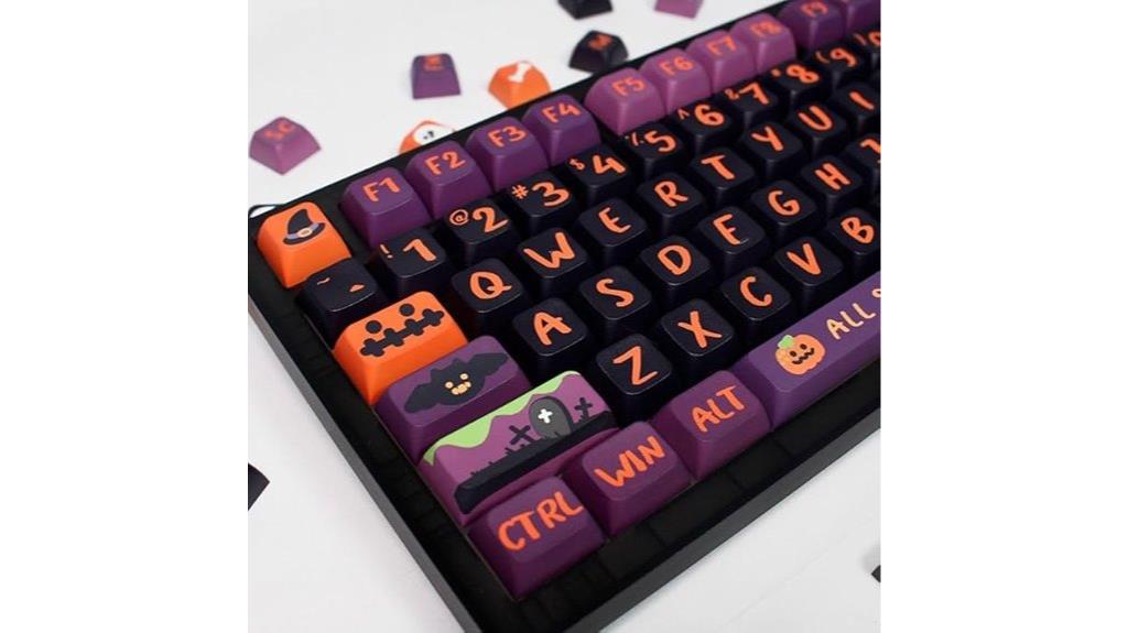 halloween black cat keycaps