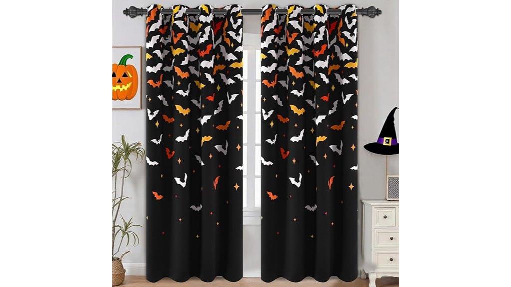 halloween blackout curtain panels